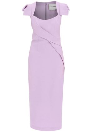 midi dress with draped detailing - 8 Rose