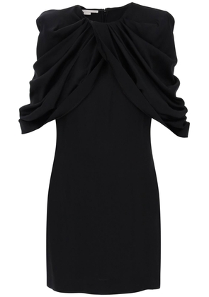 mini dress with petal sleeves - 40 Black