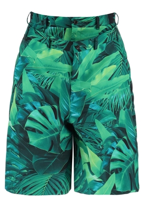 jungle bermuda with double front layer - M Green