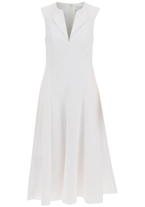 Roland mouret cotton poplin midi dress in - 8 White