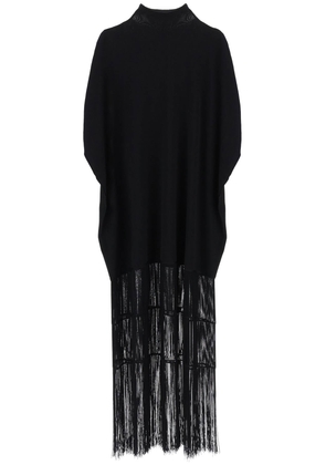 Khaite olson dress with ruffled fr - XS Black