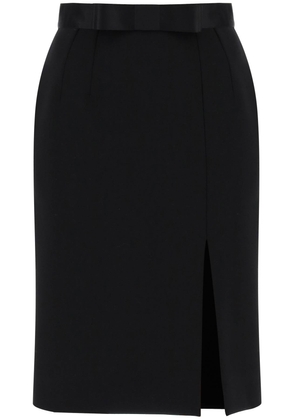 knee-length skirt with satin - 40 Black