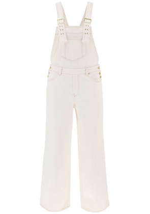 Ganni denim overall jumpsuit - 38 White