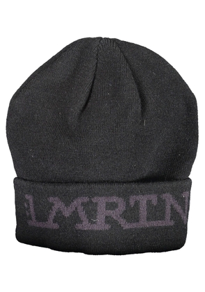 La Martina Sleek Embroidered Cap in Timeless Black