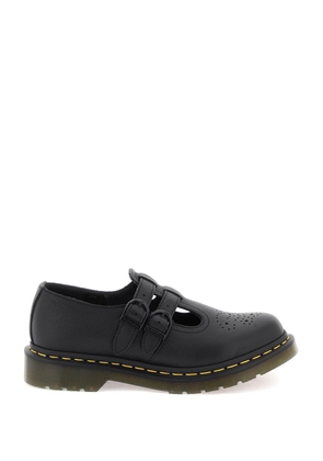 leather virginia mary jane shoes - 6.5 Black