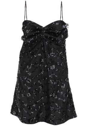 Ganni mini dress with sequins - 34 Black