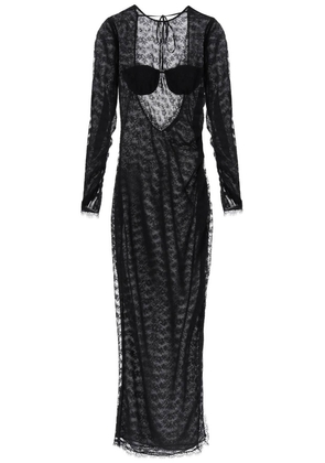 long lace gown - 40 Black