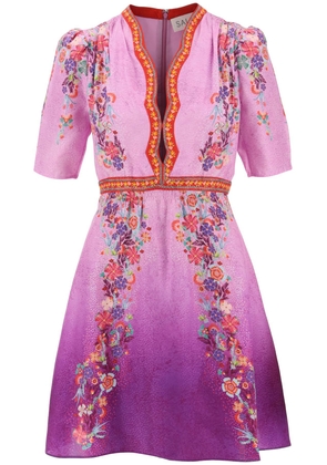 silk mini dress tabith - 6 Purple