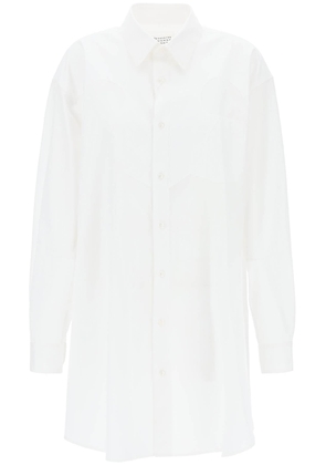 Maison margiela cotton poplin chemisier dress - 38 White