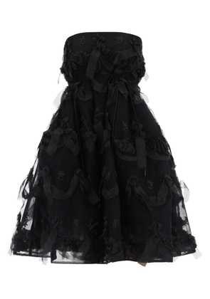 Simone rocha tulle dress with bows and embroidery. - 6 Black