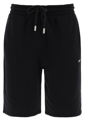 Off-white sporty bermuda shorts with embroidered arrow - M Black