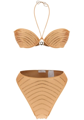 Oséree bikini set with rhinestones - M Beige