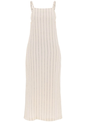 striped sleeveless dress et - S White