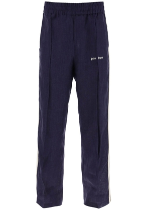 Palm angels linen joggers with side stripes - L Blue