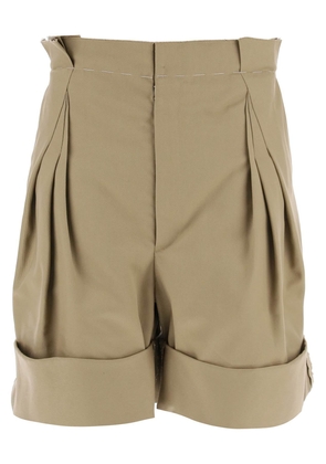 wide-legged chino bermuda shorts with - 50 Beige