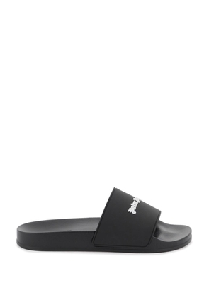 Palm angels rubber monogram slides - 36 Black