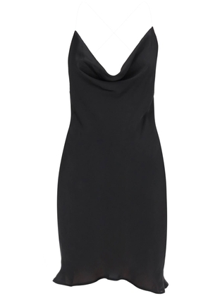 Y project satin slip dress for elegant - 36 Black