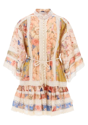 Zimmermann august lace trimmed cotton mini dress - 0 Multicolor