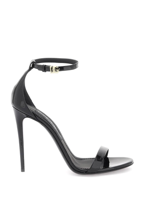 patent leather sandals - 40 Black