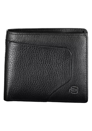 Piquadro Sleek Black Leather Bifold Wallet with RFID Block