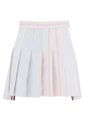 Thom browne funmix striped oxford mini skirt - 40 Multicolor