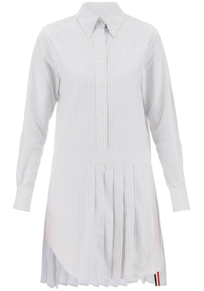 Thom browne striped oxford shirt dress - 38 White