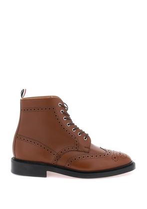 Thom browne wingtip ankle boots with brogue details - 6 Brown