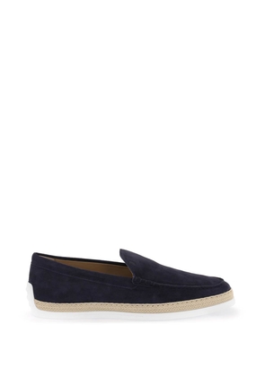 Tod&#039;S suede slip-on with rafia insert - 6 Blue