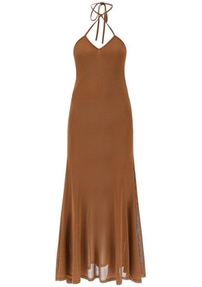 Tom ford knitted halterneck maxi dress - M Brown