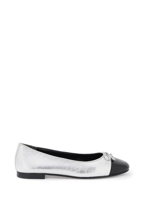 Tory burch laminated ballet flats with contrasting toe - 7 Silver