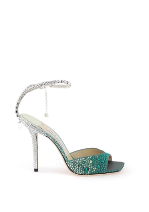 Jimmy choo saeda 100 sandals with degradé crystals - 36 Green