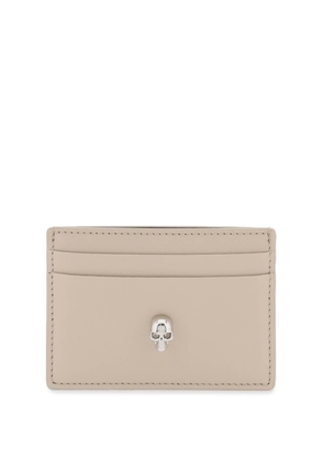 Alexander mcqueen saffiano leather skull card holder - OS Beige