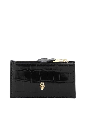 Alexander mcqueen skull card holder pouch - OS Black