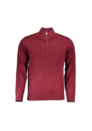 U.S. Grand Polo Elegant Half-Zip Sweater with Embroidery Detail - M