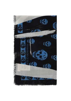 Alexander mcqueen slashed skull scarf - OS Black