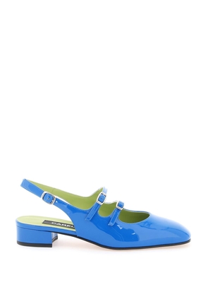 patent leather pêche slingback mary jane - 36 Blue