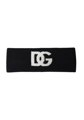 Black DG Cashmere Knitted Head Band Hat Men - One Size