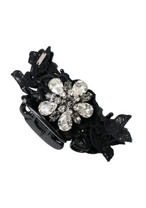 Black Plastic Crystal Jewelry Brooch Hair Pin