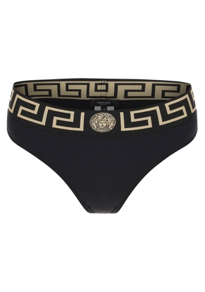 Versace bikini bottom with greca band - 2 Black