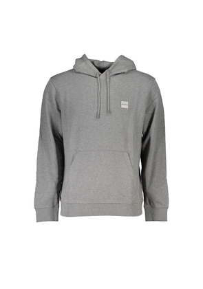 Elegant Gray Hooded Sweatshirt - S