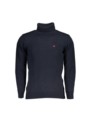 U.S. Grand Polo Elegant Turtleneck Sweater with Embroidered Logo - M