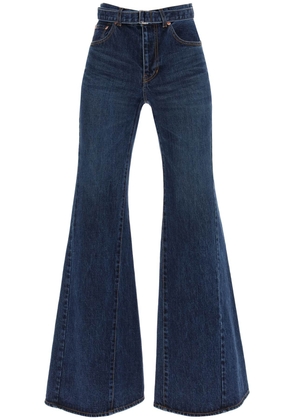 boot cut jeans with matching belt - 0 Blue