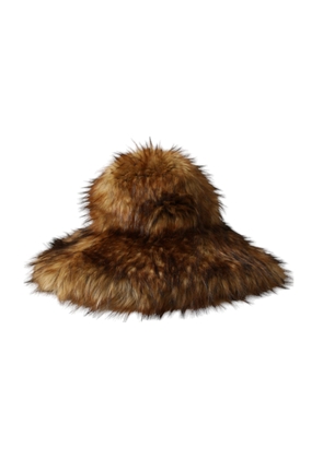 Brown Modacrylic Faux Fur Bucket Hat