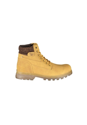 Carrera Sleek Yellow Lace-Up Boots with Contrast Detail - EU40/US7