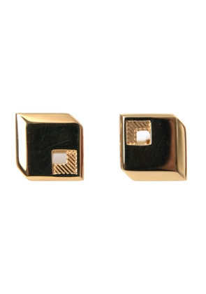 Gold Plated Metal Brass Square Pin Cufflinks