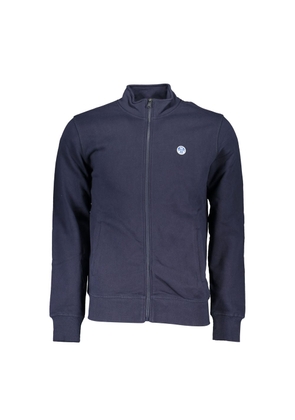 Eco-Conscious Zip-up Sweatshirt in Blue - XXL