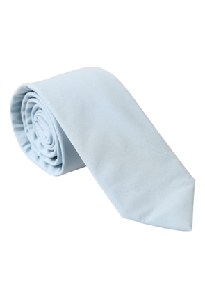 Light Blue Cotton Adjustable Tie Men