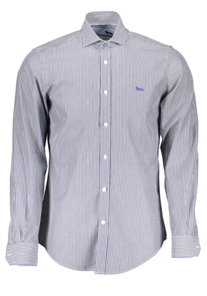 Sleek Blue Organic Cotton Shirt with Logo - XL