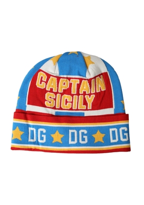 Multicolor DG Sicily Print Winter Beanie Hat