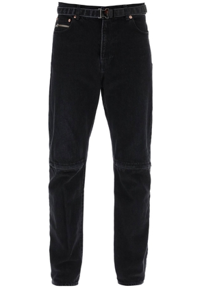 slim jeans with belt - 1 Black